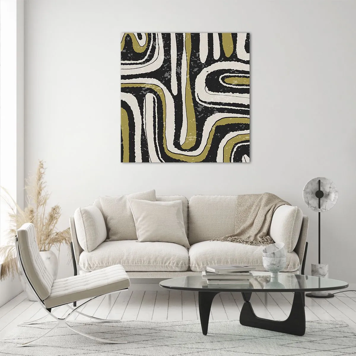 Glasbild - Bild auf glas - Komposition: Straßen und Gassen - 30x30 cm