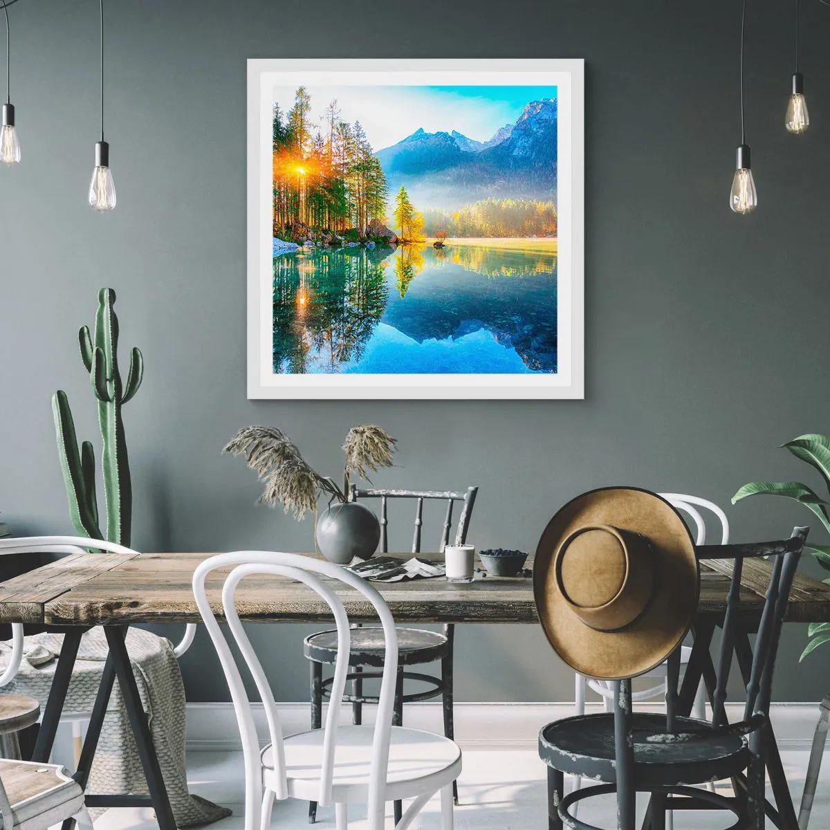 Poster in einem weißen Rahmen - Majestät und Süße - 40x40 cm