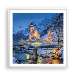 Poster in einem weißen Rahmen - Weihnachtsgeist - 60x60 cm