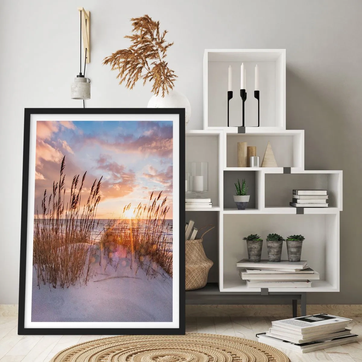 Poster in einem schwarzem Rahmen - Abschied von Sonne und Wind - 70x100 cm