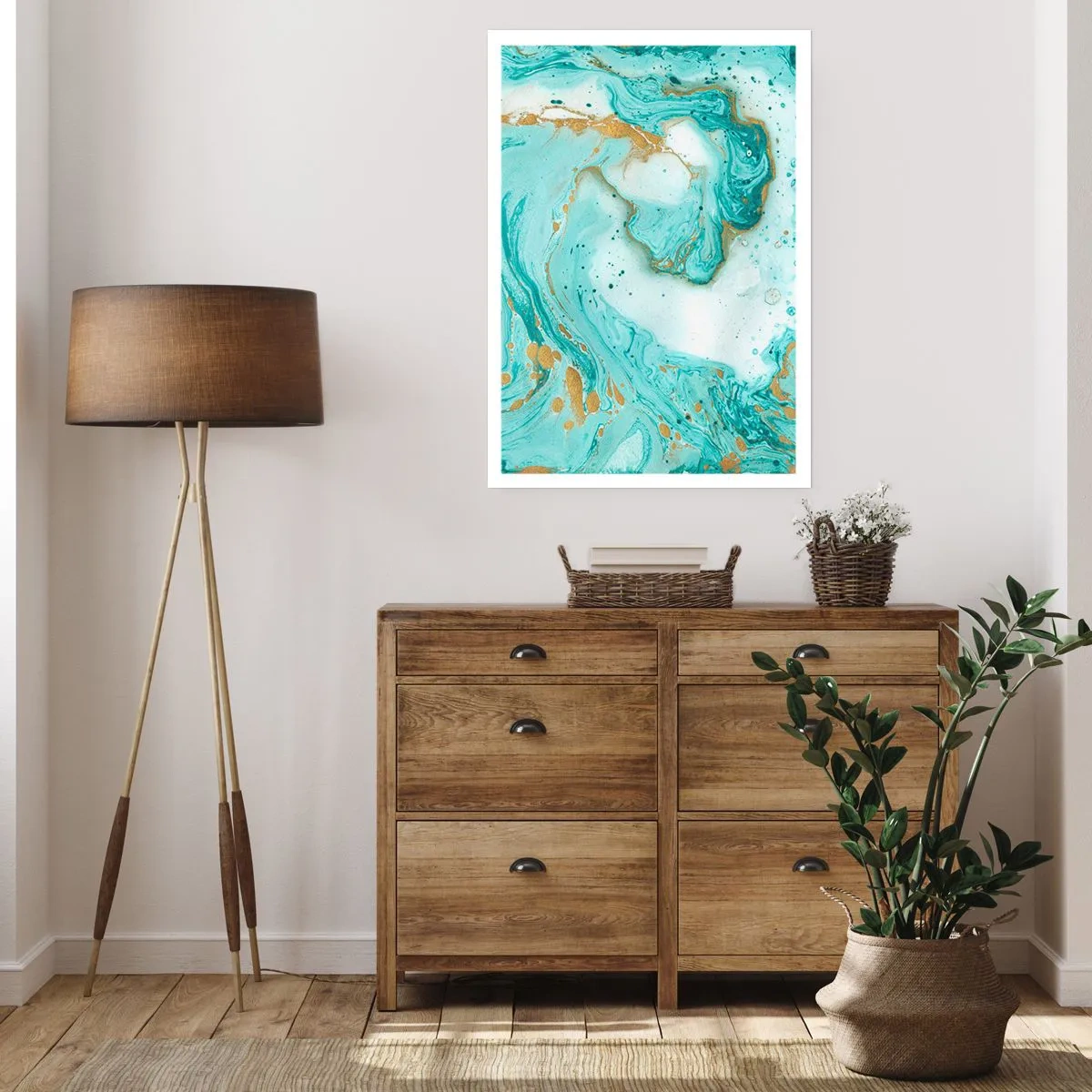 Poster - Unter der großen Welle der Edo-Ära - 40x50 cm