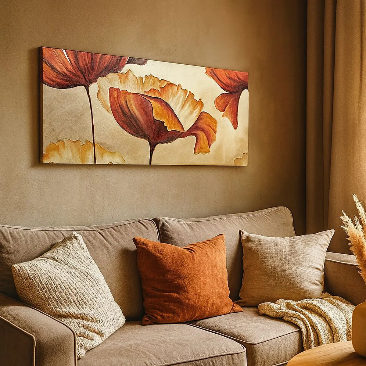 Bild auf Leinwand - Leinwandbild - Weideland - 100x40 cm