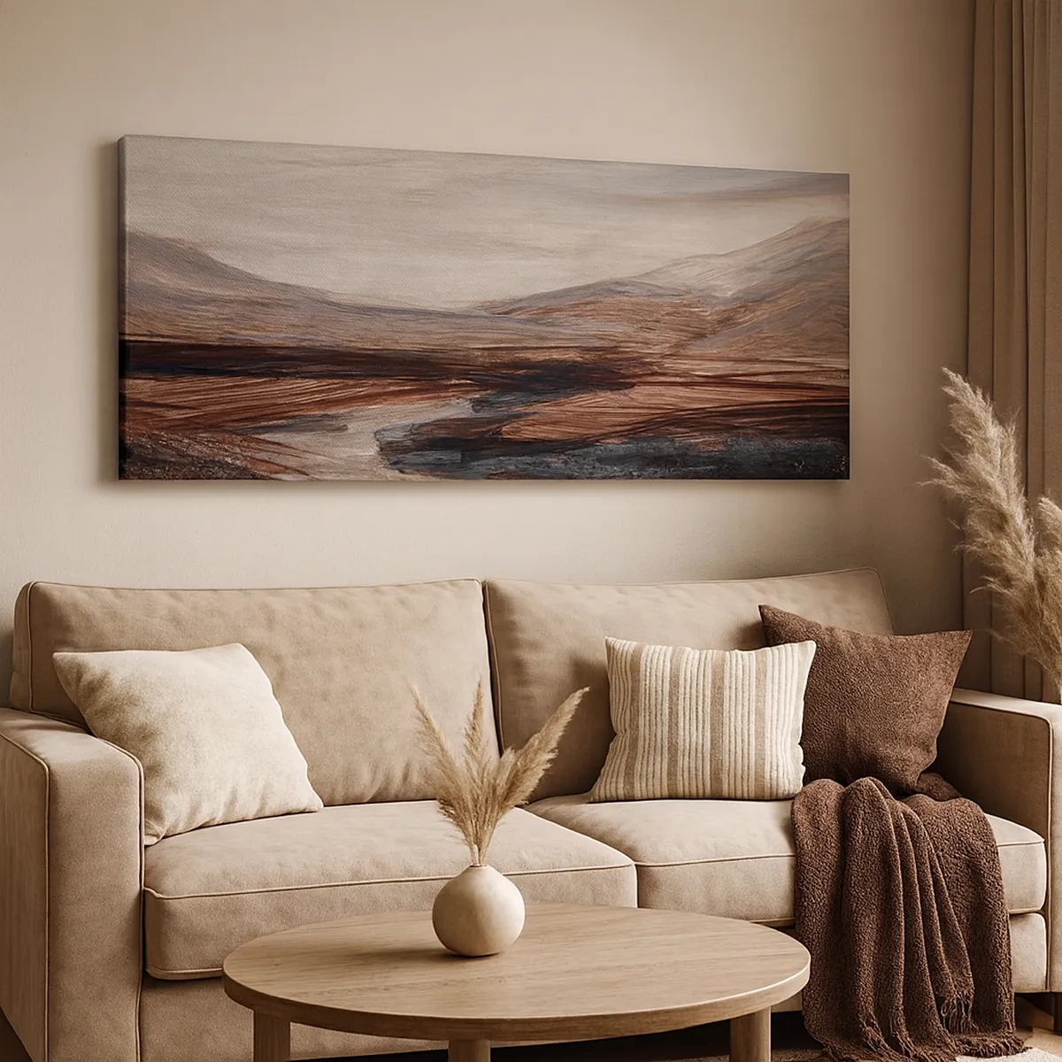 Bild auf Leinwand - Leinwandbild - Ruhiges Tal - 30x30 cm