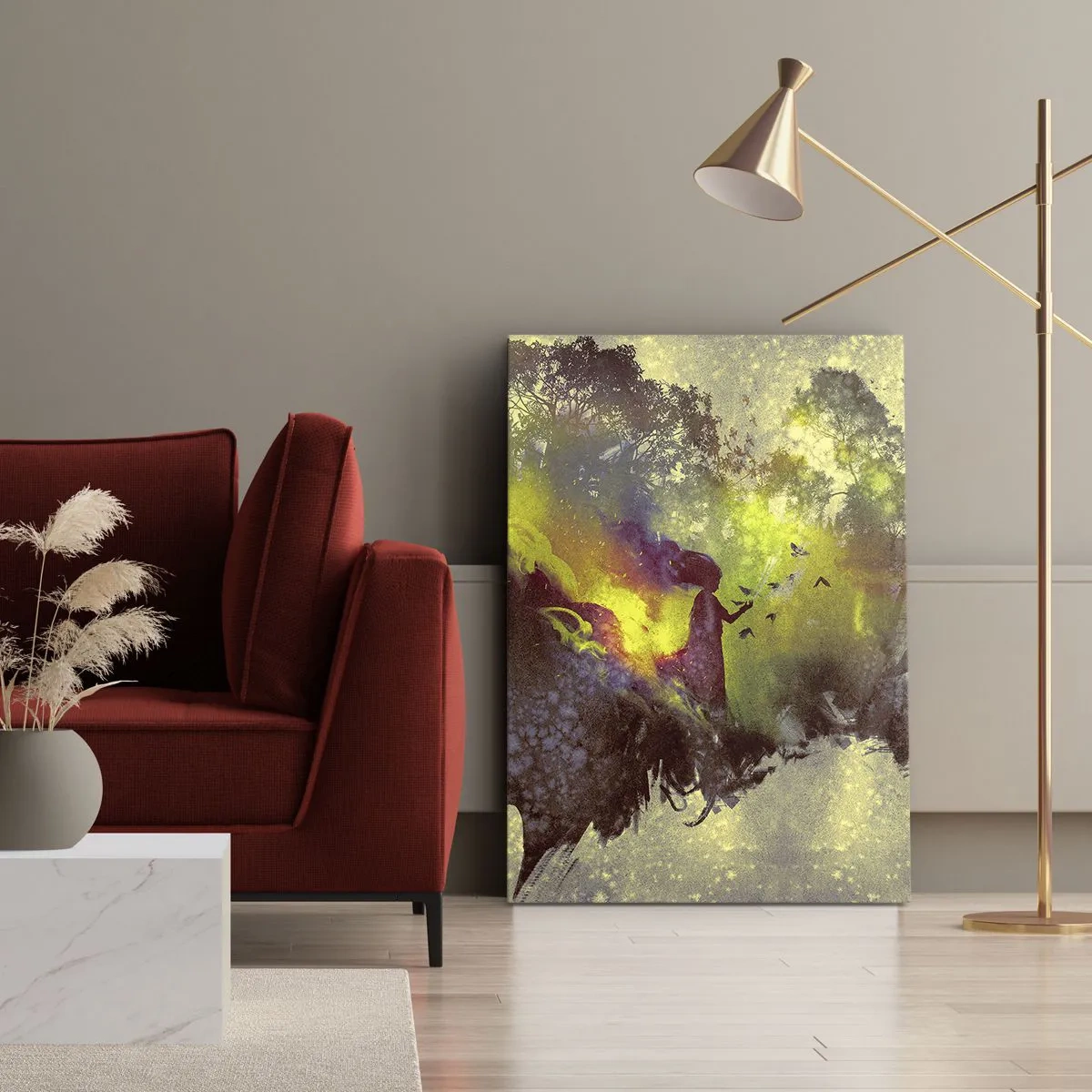Bild auf Leinwand - Leinwandbild - Mutter Natur - 65x120 cm