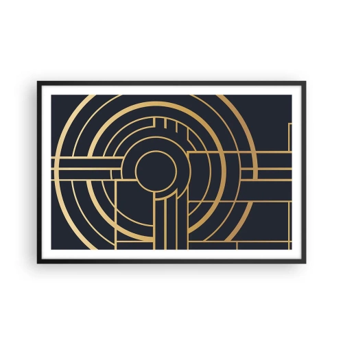 Poster in einem schwarzem Rahmen - Wendungen der Dinge - 91x61 cm