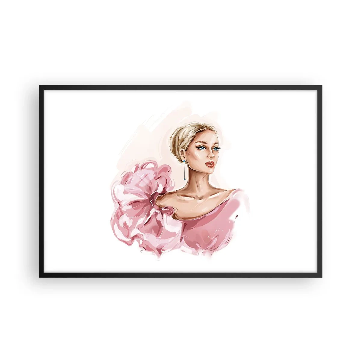 Poster in einem schwarzem Rahmen - Wie gemalt ... - 91x61 cm