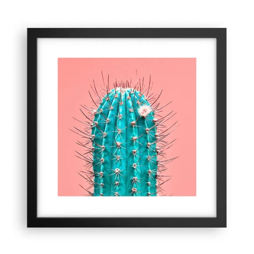 Poster in einem schwarzem Rahmen - Schau einfach hin - 30x30 cm