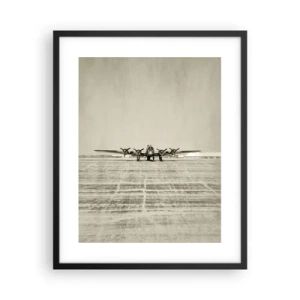 Poster in einem schwarzem Rahmen - Wie immer bereit - 40x50 cm