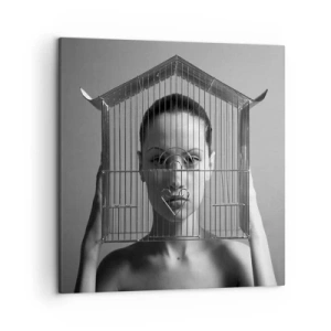 Bild auf Leinwand - Leinwandbild - Ein leicht surreales Portrait - 50x50 cm