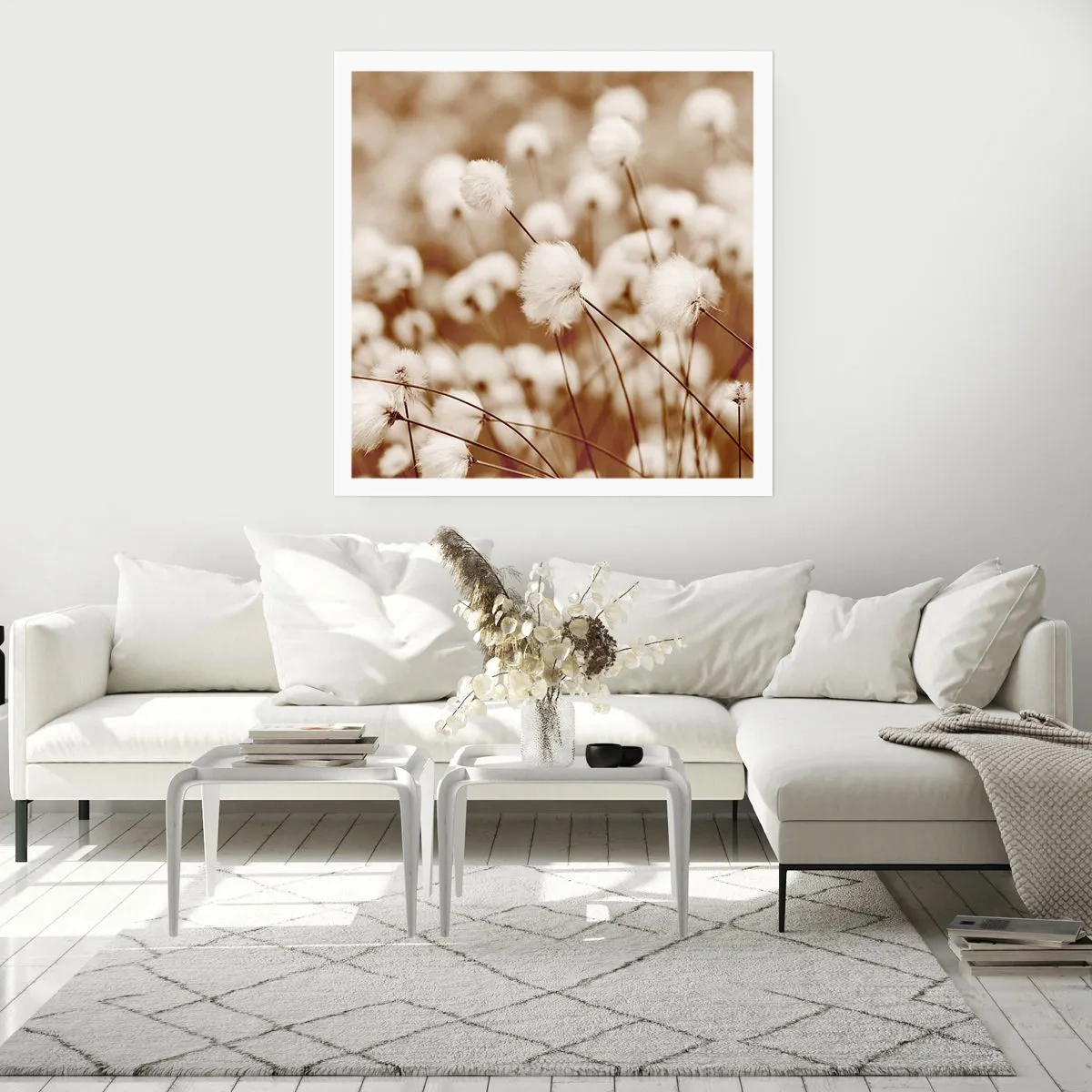 Poster - Flauschiges Kornfeld - 60x60 cm
