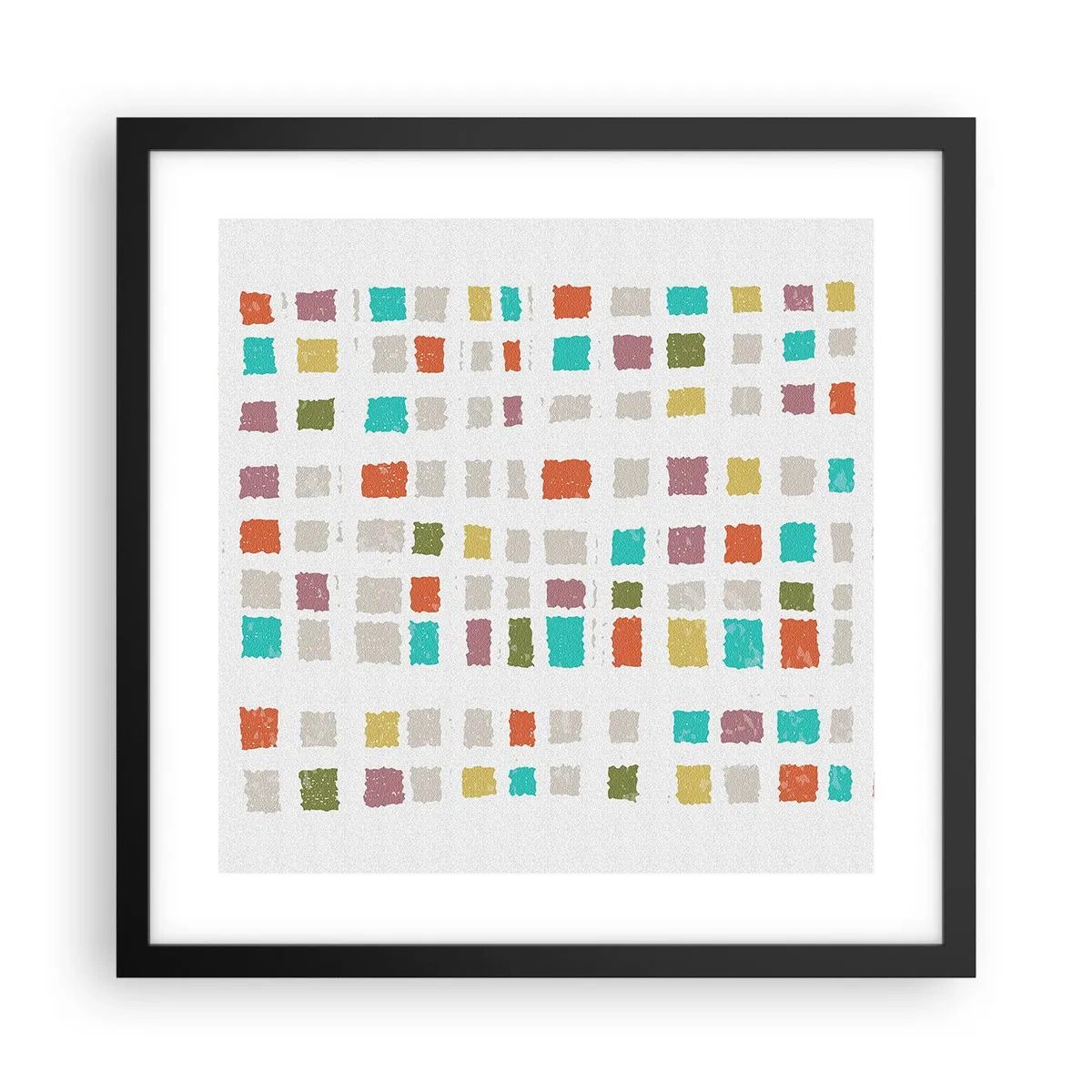 Poster in einem schwarzem Rahmen - Unbekanntes Spiel - 40x40 cm