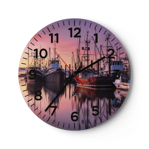 Wanduhr - Glasuhr - Vor dem nächsten Tag - 30x30 cm