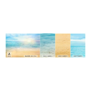 Fototapeten Muster Selbstklebend Deluxe Sticker - Großes Blau - Meer, Sicht, Strand - 100x30 cm