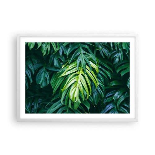 Poster in einem weißen Rahmen - Tauchen Sie ein in die Frische - 70x50 cm