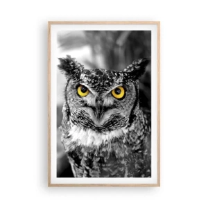 Poster in einem Rahmen aus heller Eiche - Nichts wird sich verstecken - 61x91 cm