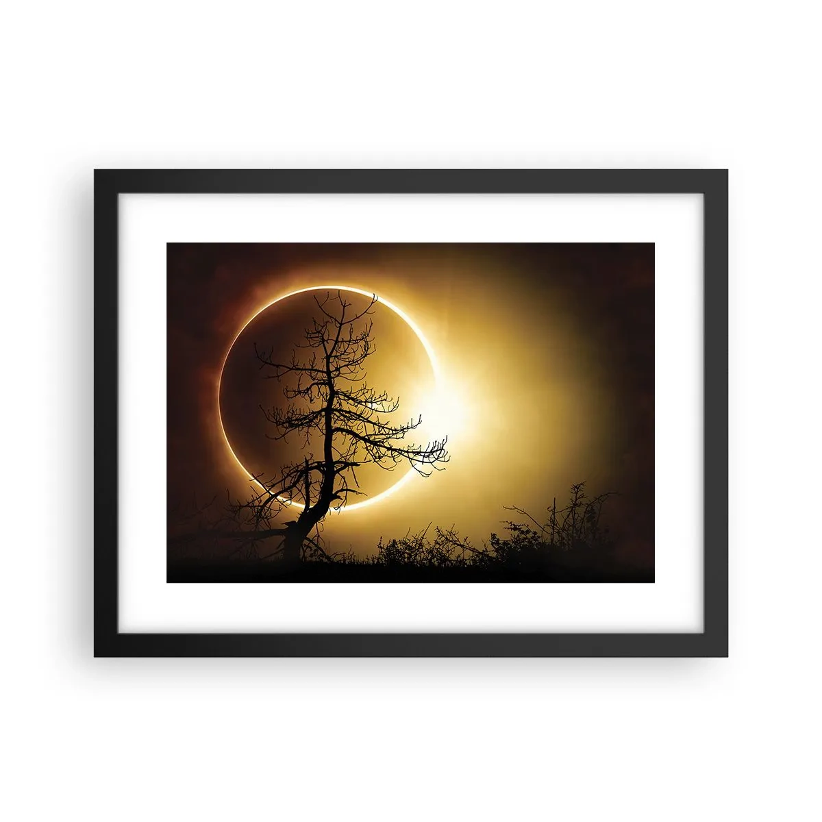 Poster in einem schwarzem Rahmen - Totale Finsternis - 40x30 cm