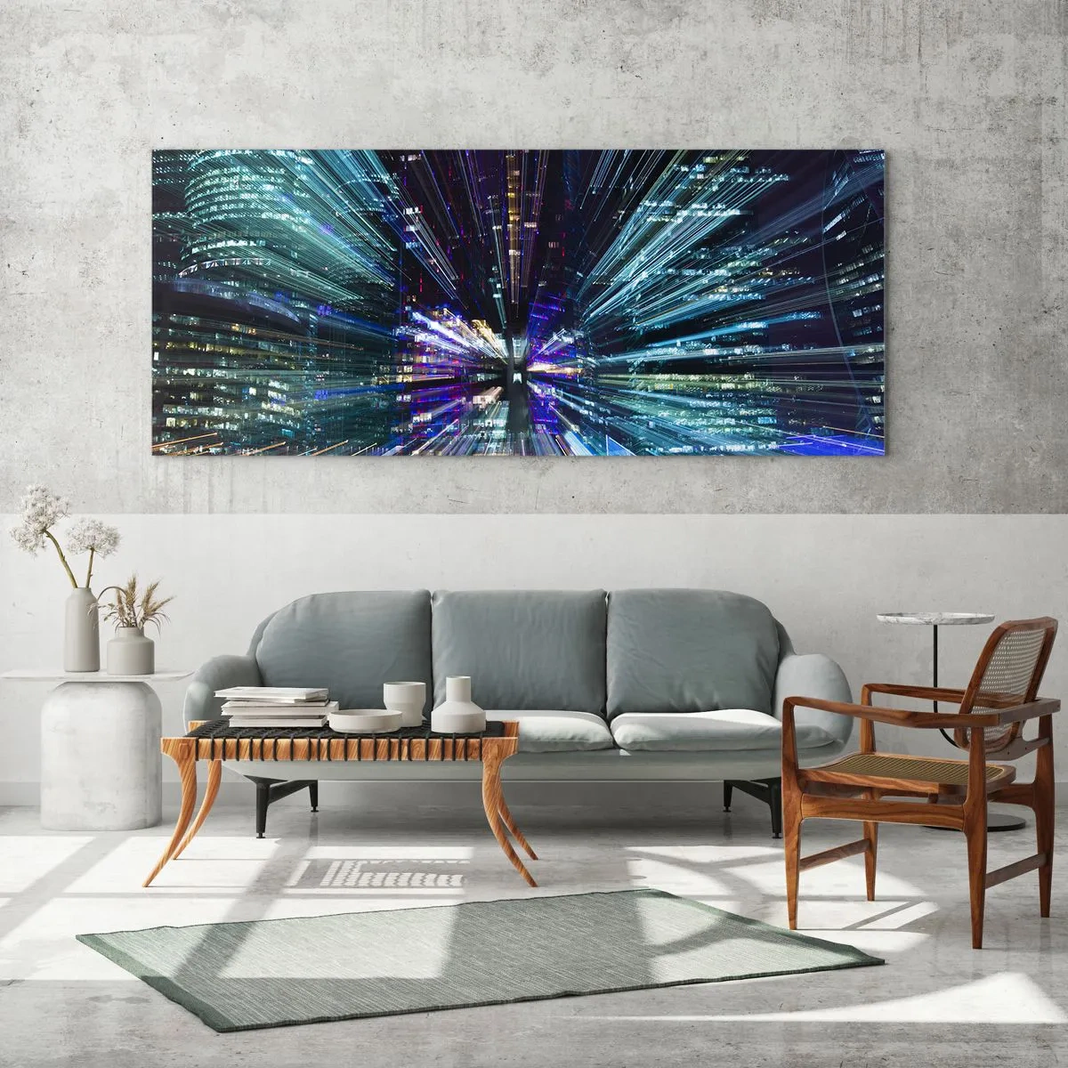 Glasbild - Bild auf glas - Übergang zum Hyperraum - 90x30 cm