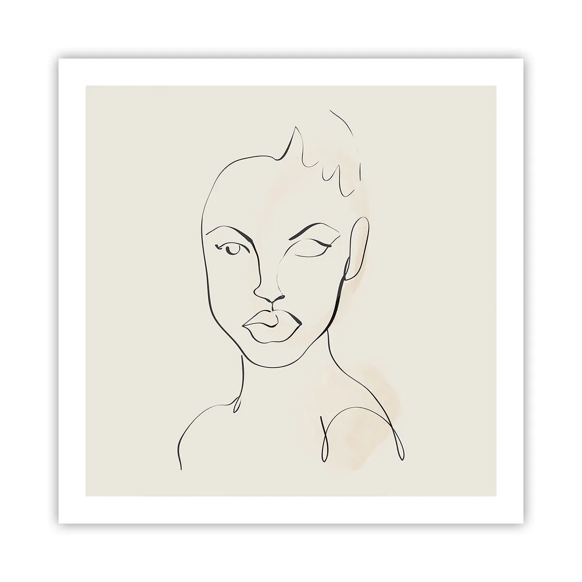 Poster - Umriss der Sinnlichkeit - 60x60 cm