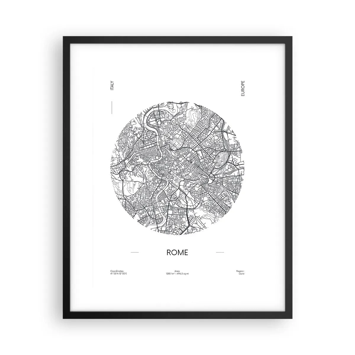 Poster in einem schwarzem Rahmen - Anatomie von Rom - 40x50 cm