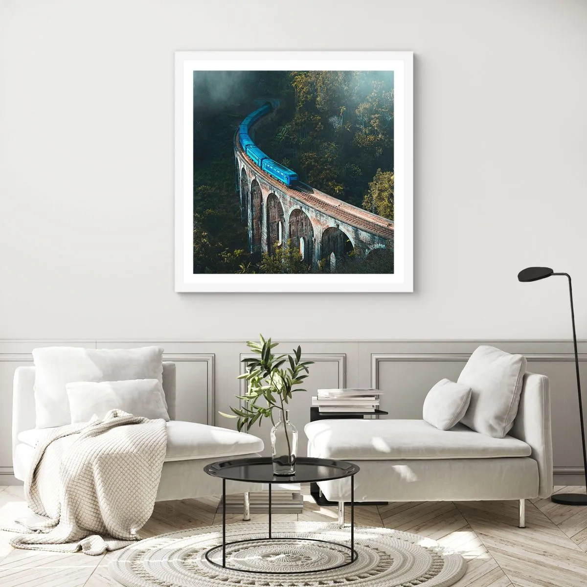 Poster in einem weißen Rahmen - Neigung zur Natur - 30x30 cm