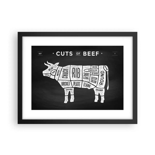 Poster in einem schwarzem Rahmen - Metzger Grundierung - 40x30 cm