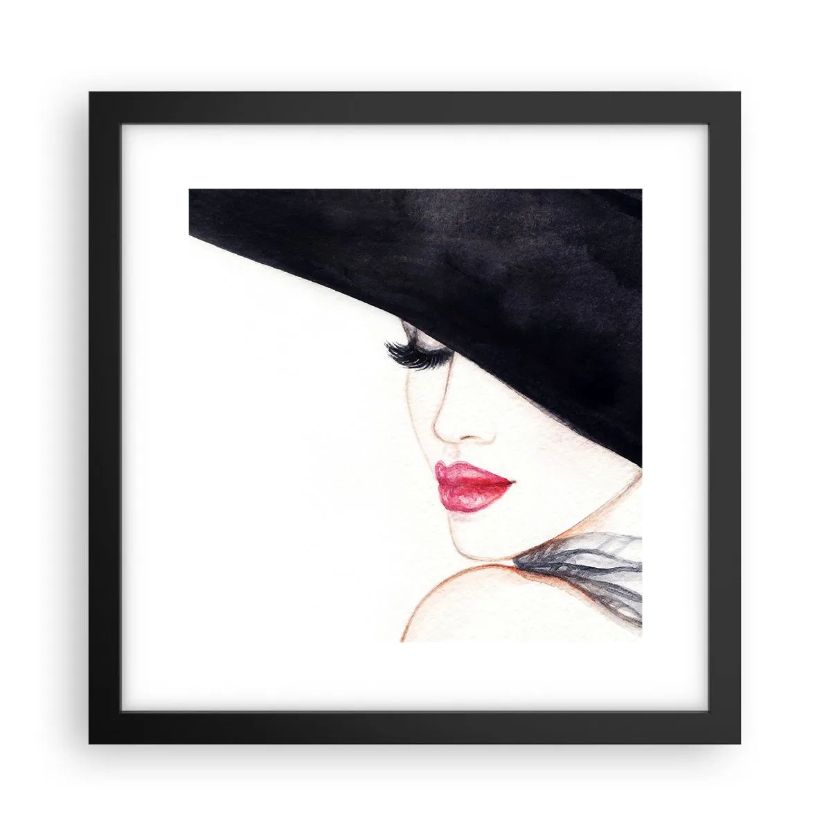 Poster in einem schwarzem Rahmen - Eleganz und Sinnlichkeit - 30x30 cm
