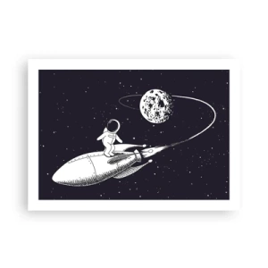 Poster - Weltraumsurfer - 70x50 cm