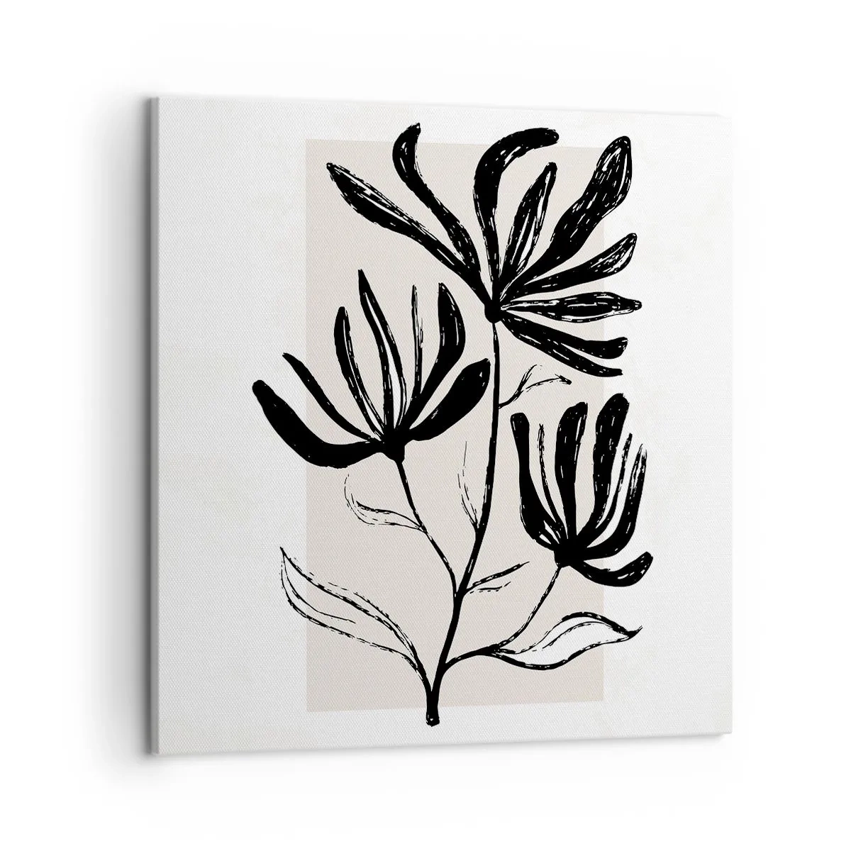 Bild auf Leinwand - Leinwandbild - Skizze für das Herbarium - 50x50 cm