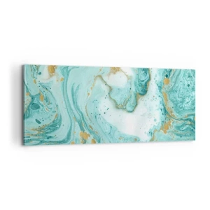 Bild auf Leinwand - Leinwandbild - Unter der großen Welle der Edo-Ära - 100x40 cm