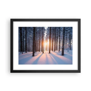 Poster in einem schwarzem Rahmen - Ganz klar schwarz auf weiß - 40x30 cm