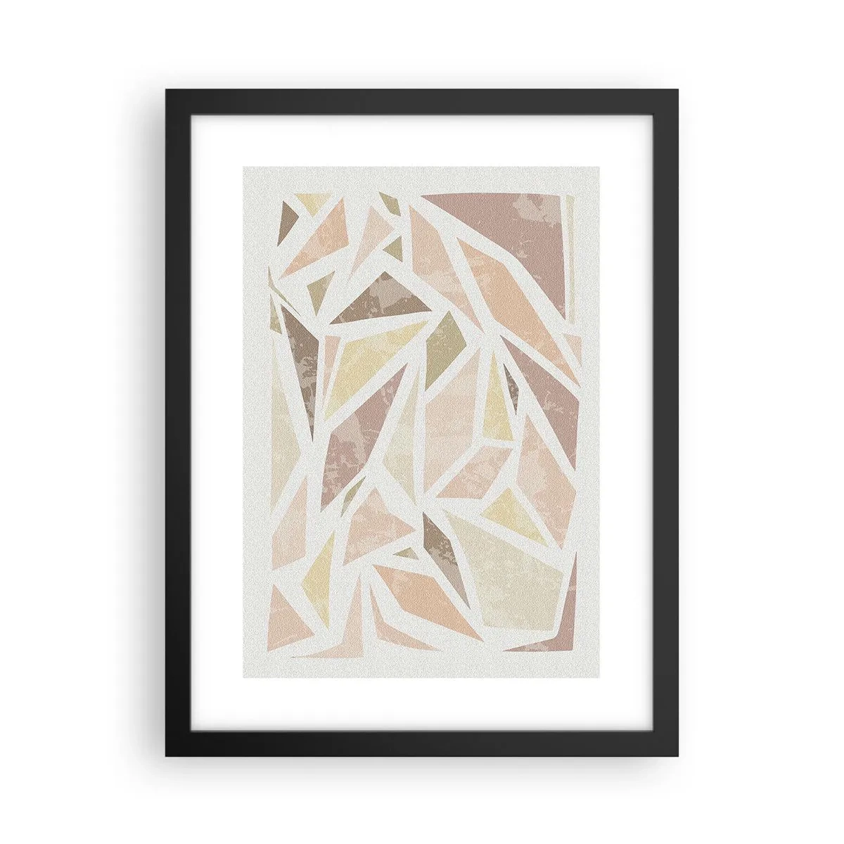 Poster in einem schwarzem Rahmen - Buntglas-Komposition - 30x40 cm