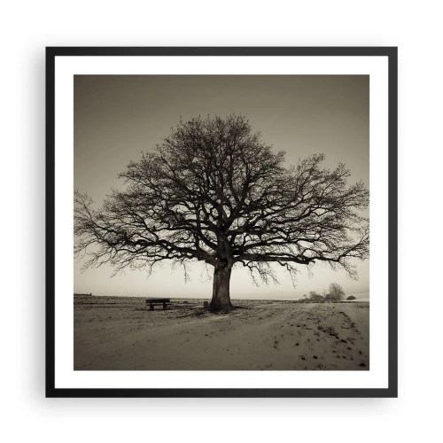 Poster in einem schwarzem Rahmen - Von hier zu Ewigkeit - 60x60 cm