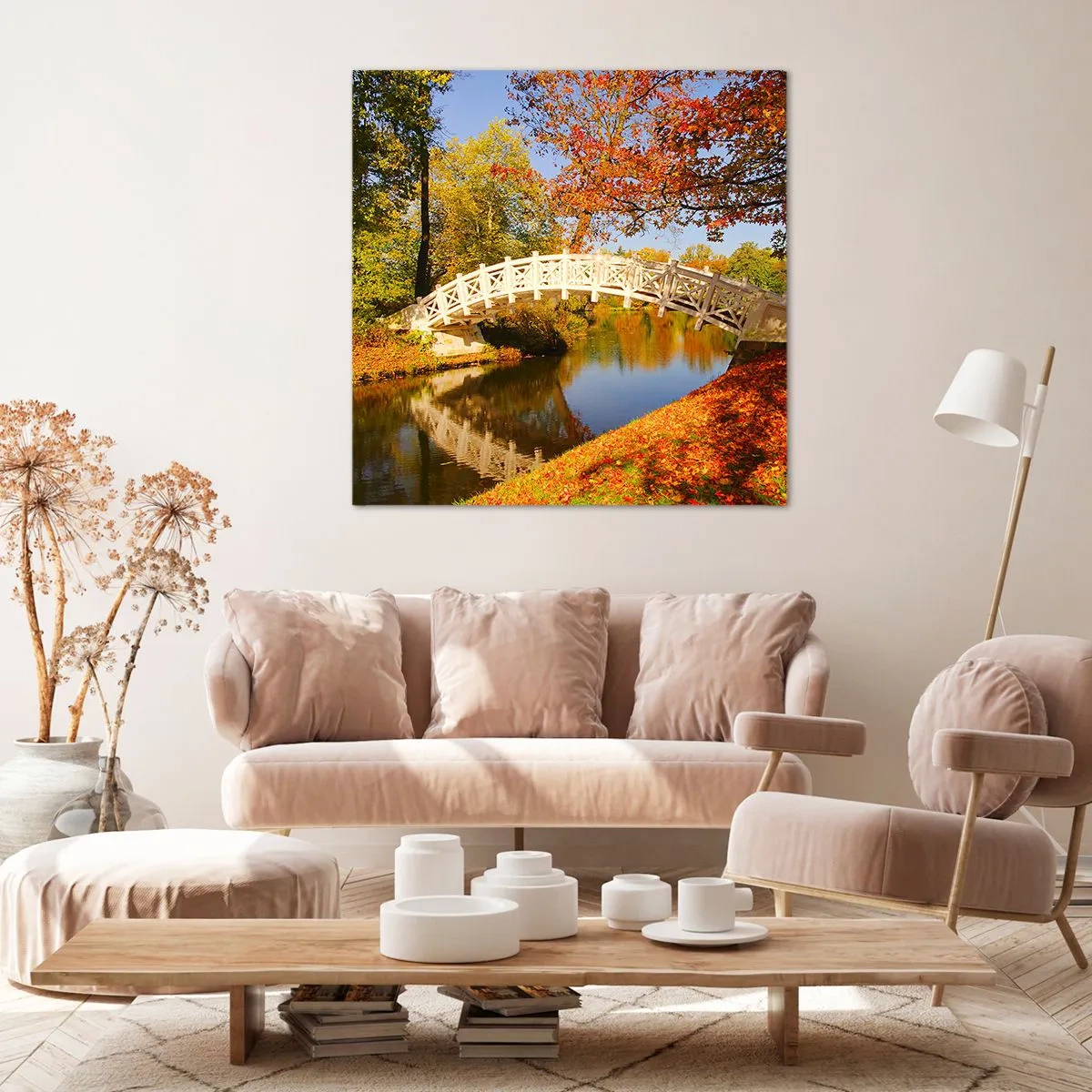 Bild auf Leinwand - Leinwandbild - Auf der weißen Seufzerbrücke - 40x40 cm