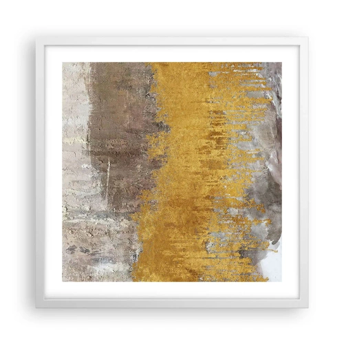Poster in einem weißen Rahmen - Goldene Explosion - 50x50 cm