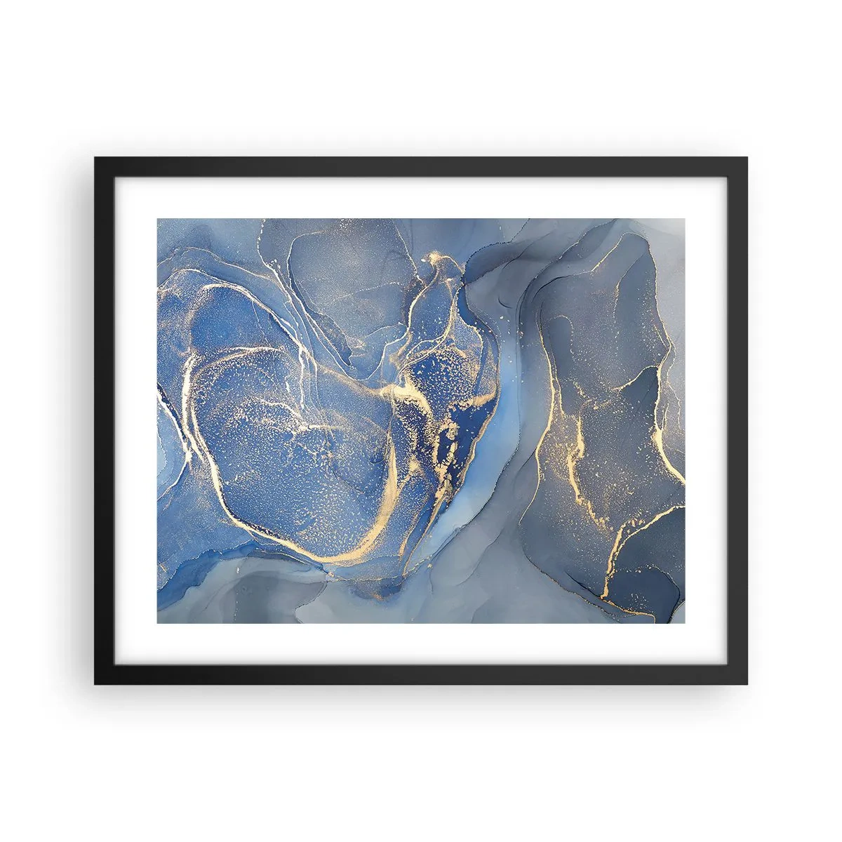 Poster in einem schwarzem Rahmen - Goldstaub - 50x40 cm