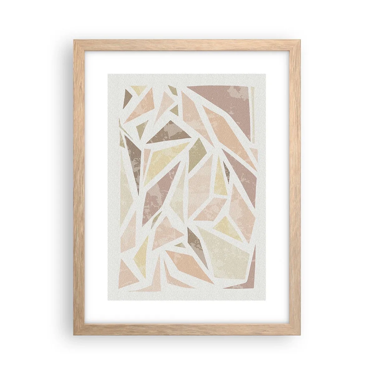 Poster in einem Rahmen aus heller Eiche - Buntglas-Komposition - 30x40 cm
