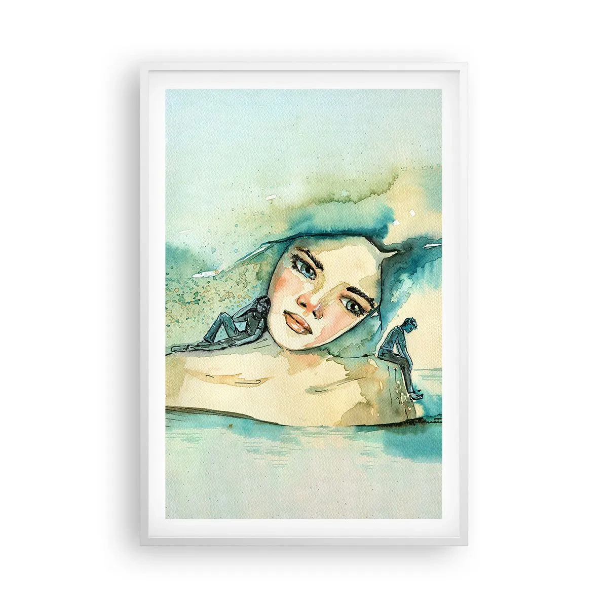 Poster in einem weißen Rahmen - Bin ich blau? - 61x91 cm