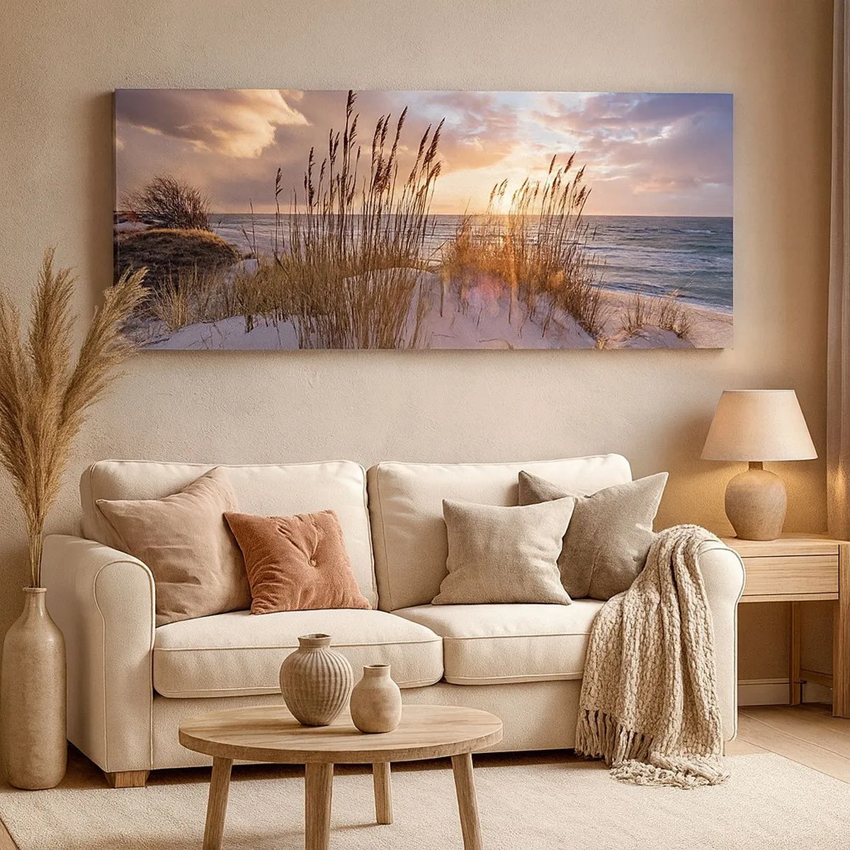 Bild auf Leinwand - Leinwandbild - Abschied von Sonne und Wind - 100x40 cm