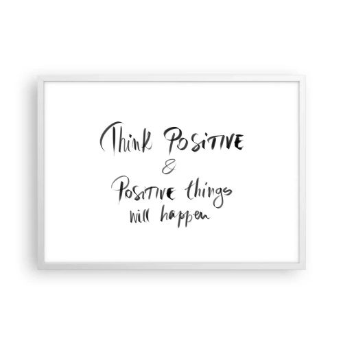 Poster in einem weißen Rahmen - Wie soll man leben? - 70x50 cm