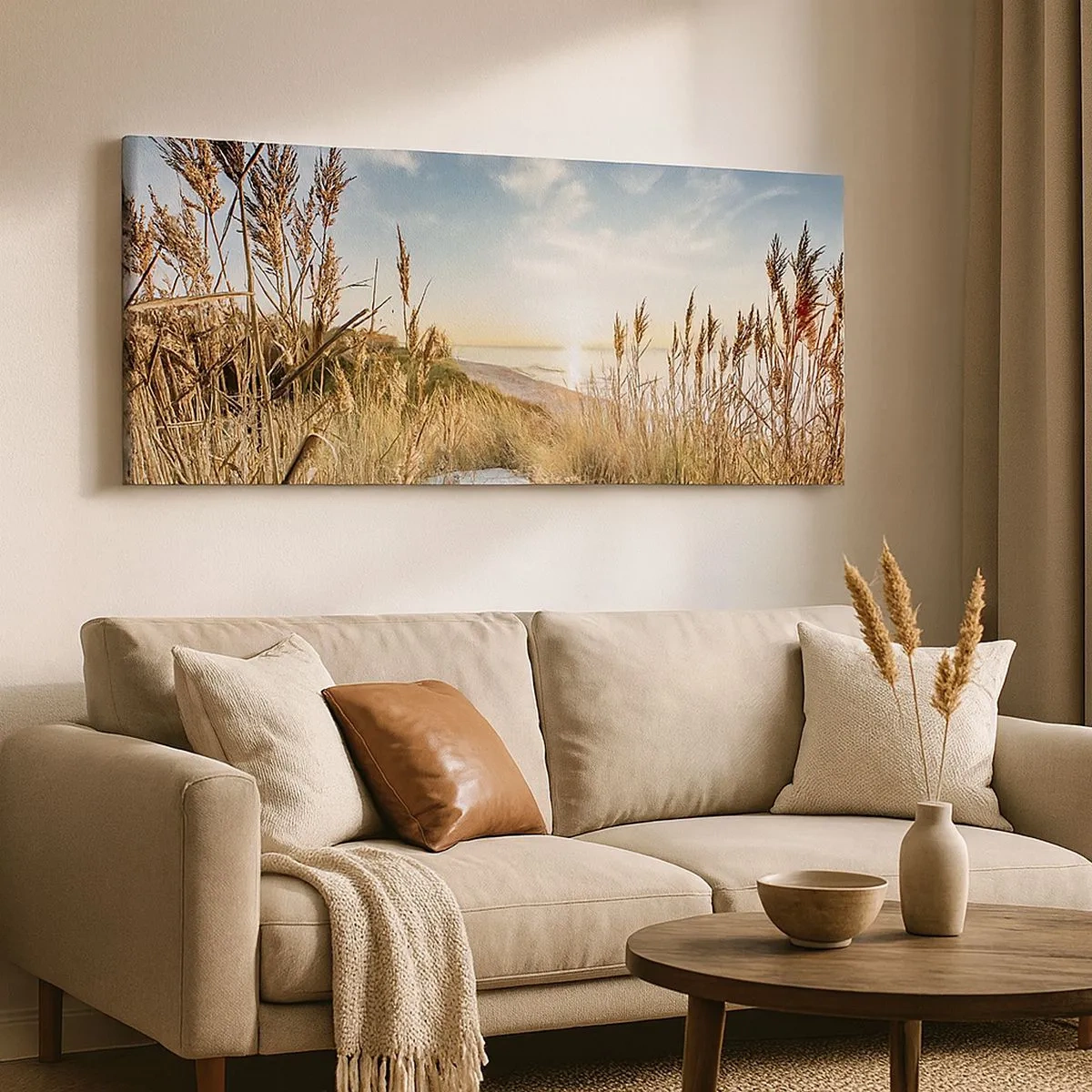 Bild auf Leinwand - Leinwandbild - Nordstrand - 100x40 cm
