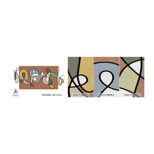 Fototapeten Muster Premium Canvas - Abstraktion, die ein Lächeln wert ist - Modern, Abstraktion, Stück - 100x30 cm