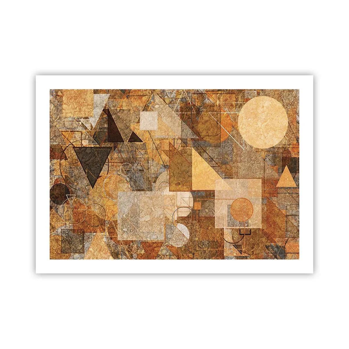 Poster - Eine kubistische Studie aus Bronze - 70x50 cm