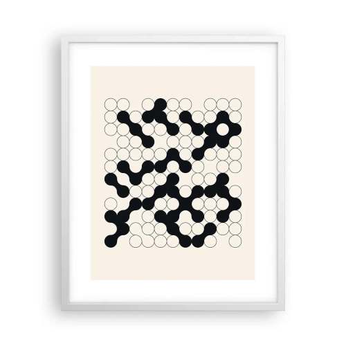 Poster in einem weißen Rahmen - Chinesisches Spiel – Variation - 40x50 cm