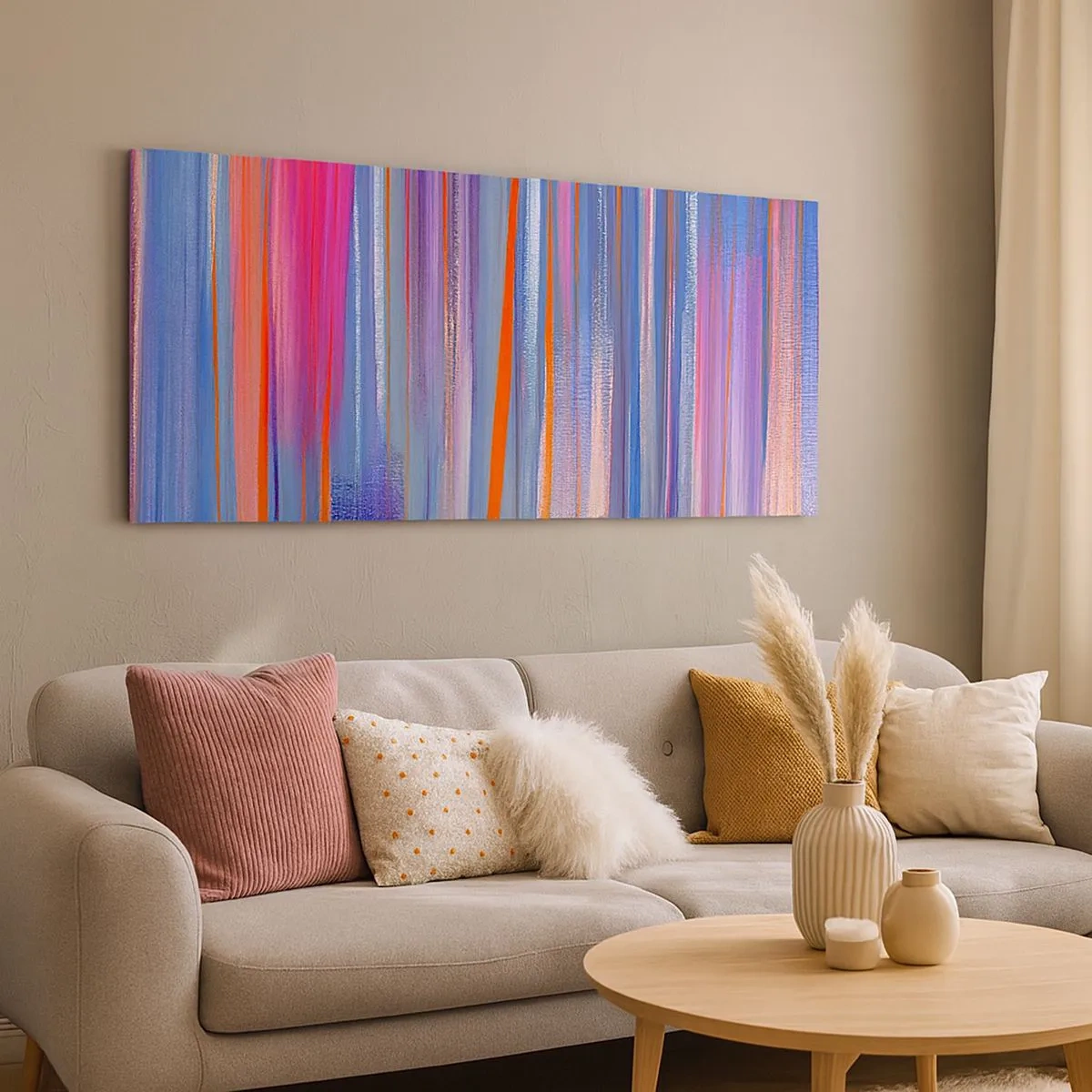 Bild auf Leinwand - Leinwandbild - Aufstieg zum Regenbogen - 100x40 cm