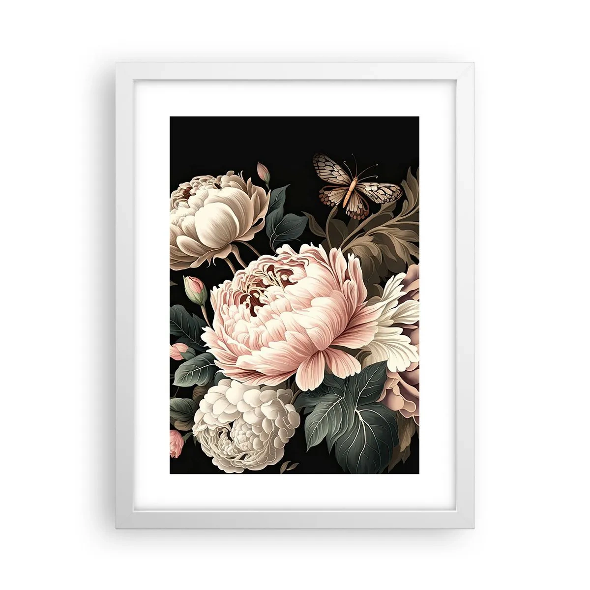 Poster in einem weißen Rahmen - Im Barockstil - 30x40 cm
