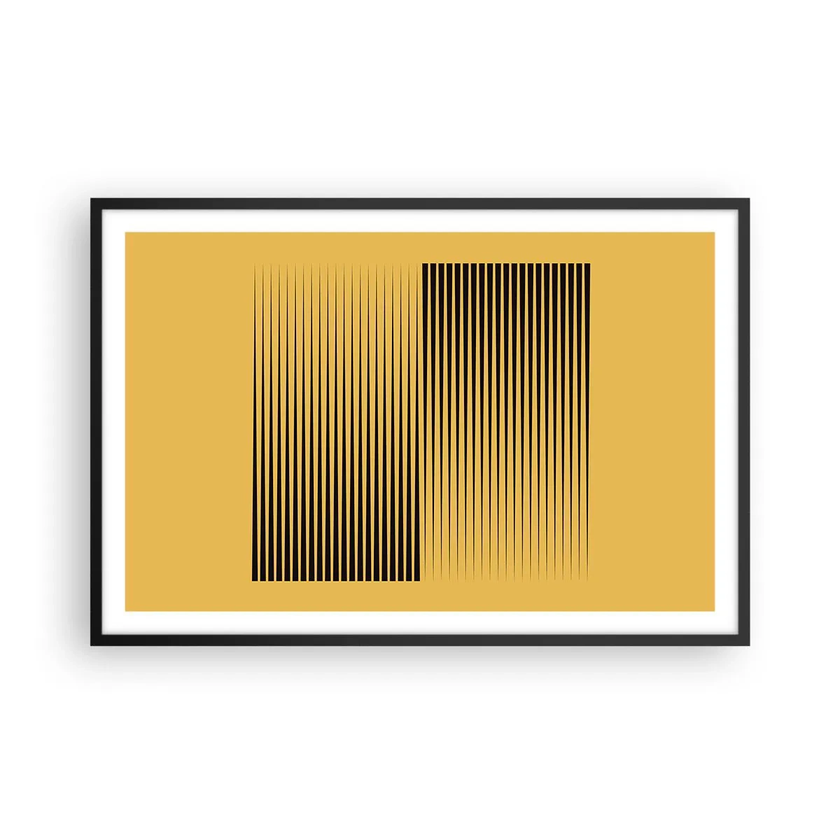 Poster in einem schwarzem Rahmen - Quadratur der Gegensätze - 91x61 cm