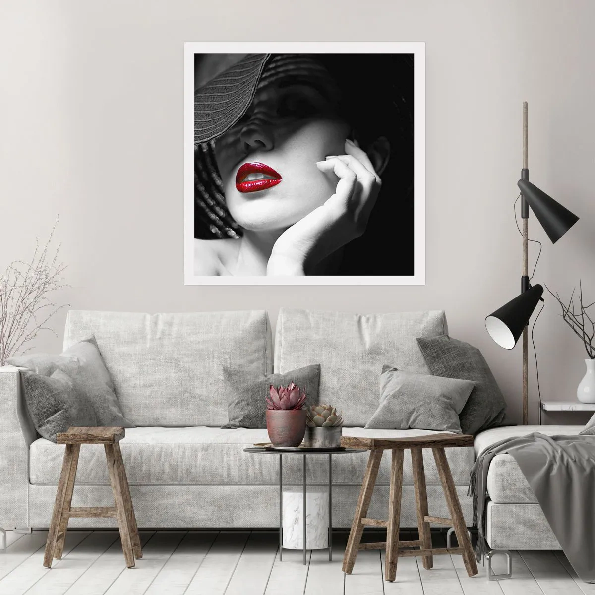 Poster - Eine Studie in Scharlachrot - 40x40 cm