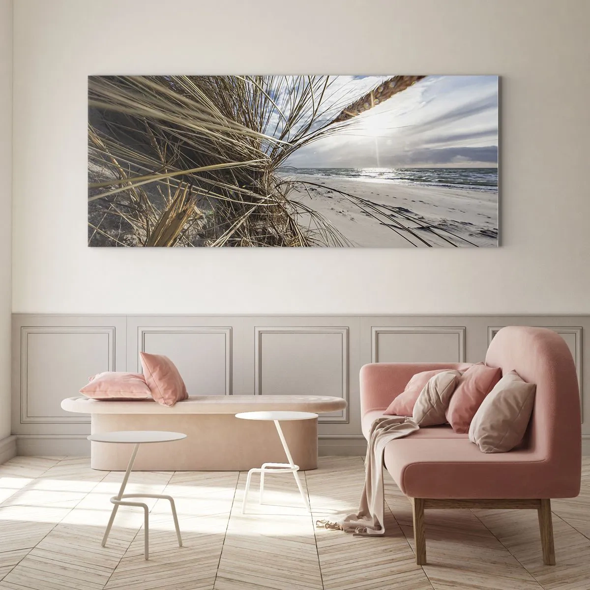 Glasbild - Bild auf glas - Ein Treffen der Elemente der Natur - 100x40 cm