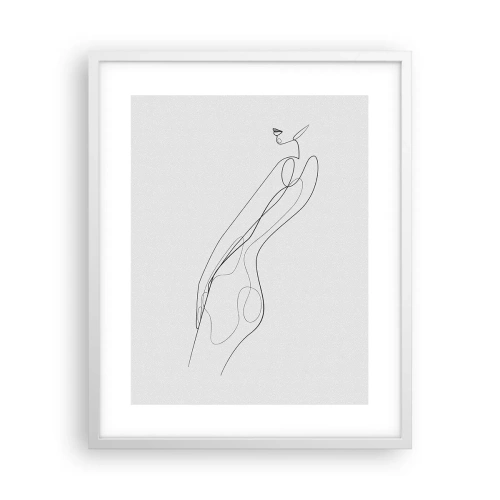 Poster in einem weißen Rahmen - Bloß ein Versprechen - 40x50 cm