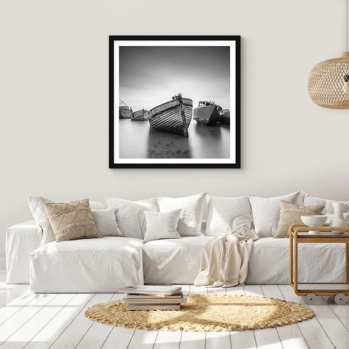 Poster in einem schwarzem Rahmen - Nur Erinnerungen ... - 60x60 cm